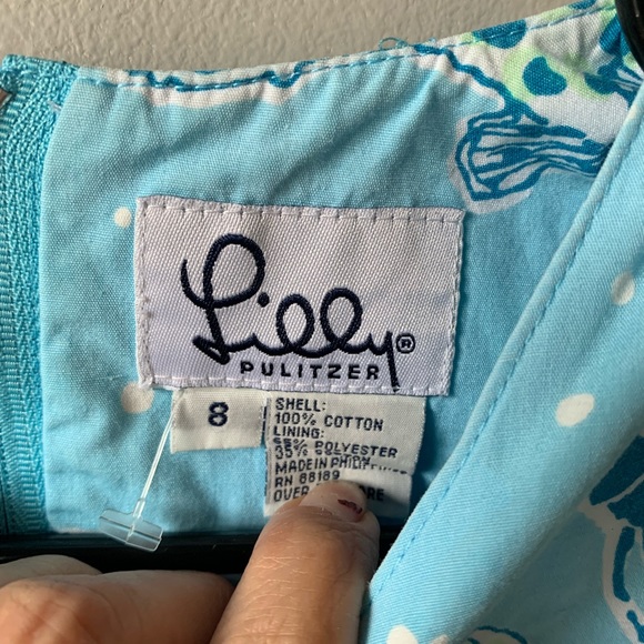 Lilly Pulitzer Vintage Blue  Fish Print Shift Dress - Picture 5 of 5
